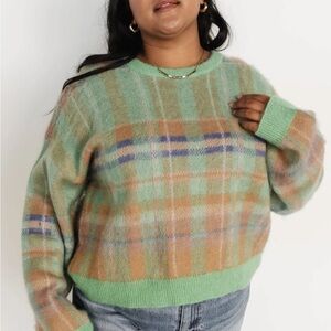 Baltic Born Green Plaid Sweater -XL - excellent condition!